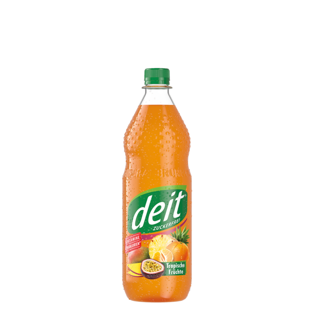 Flaschenabbildung: 1.0 Liter GdB PET-Süßgetränkeflasche