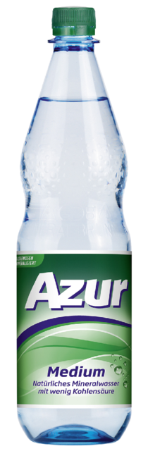 Flaschenabbildung: 1.0 Liter GdB PET-Mineralwasserflasche