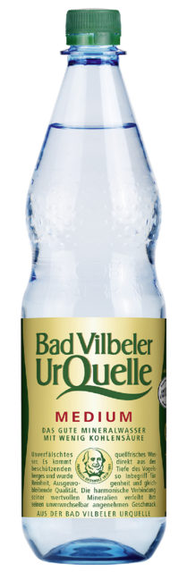 Flaschenabbildung: 1.0 Liter GdB PET-Mineralwasserflasche