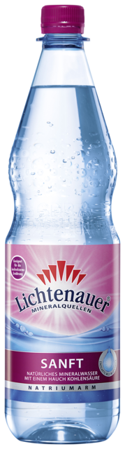 Flaschenabbildung: 1.0 Liter GdB PET-Mineralwasserflasche