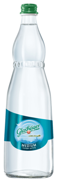 Flaschenabbildung: 0.75 Liter Gastro-Glas-Individualflasche