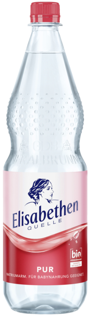 Flaschenabbildung: 1.0 Liter GdB PET-Mineralwasserflasche